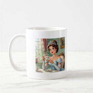 Mug Princesse sophistiquée avec une couronne et une ro