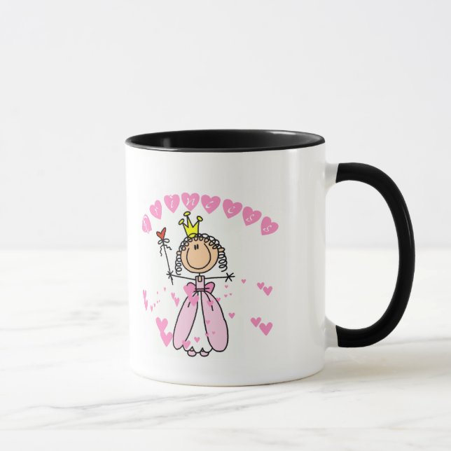 Mug Princesse Stick Figure Tshirts et cadeaux de coeur (Droite)