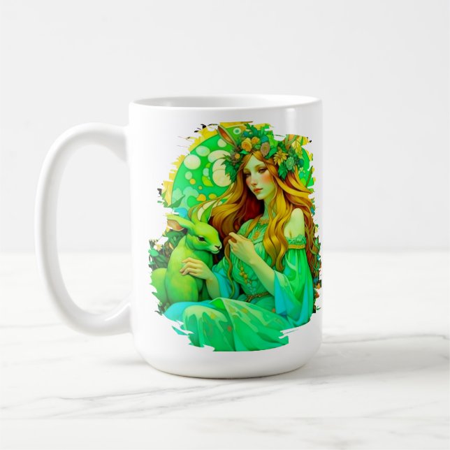 Mug Printemps celtique Art nouveau d'Ostara (Gauche)