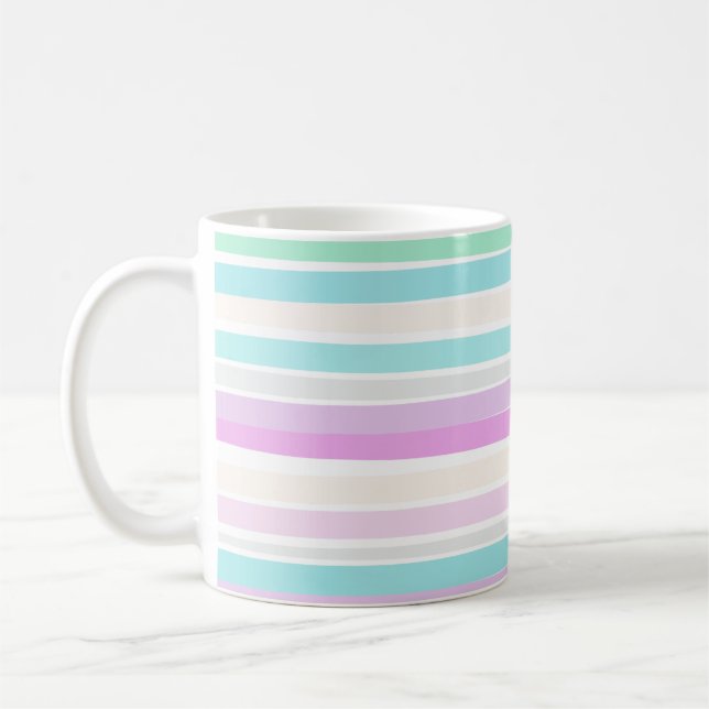 Mug Printemps couleurs d'été en rayures (Gauche)