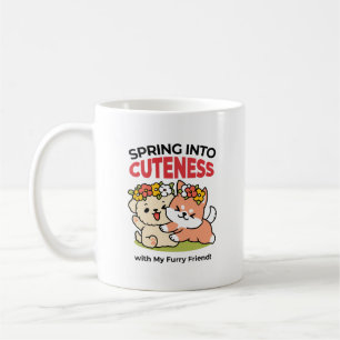 Mug Printemps dans la laideur - Illustration de chien 