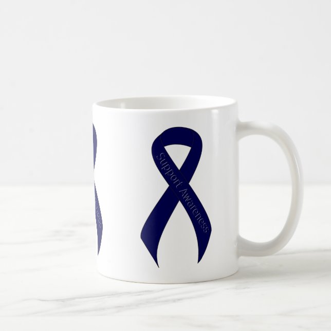 Mug Prise en charge du ruban bleu foncé (Droite)