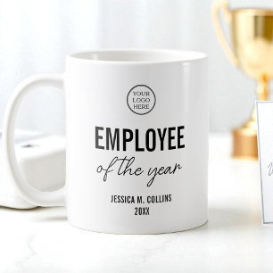 Mug Prix de l'employé de l'année Logo de l'entreprise