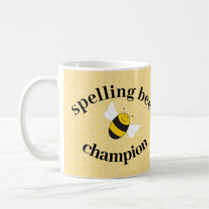 Mug Prix du champion d'abeilles orthographiques pour l