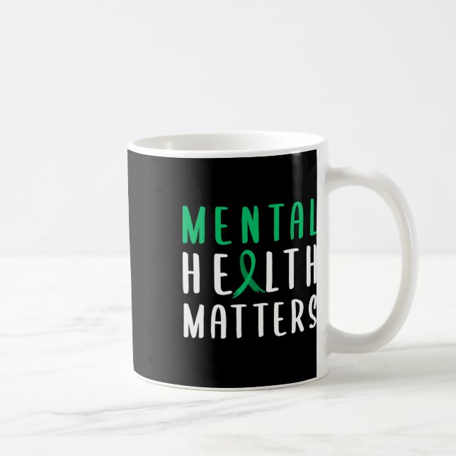 Mug Problèmes de santé Ruban vert (Droite)