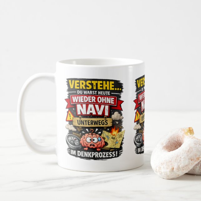 Mug Processus de pensée perdu – Création de cerveau dr (Avec donut)