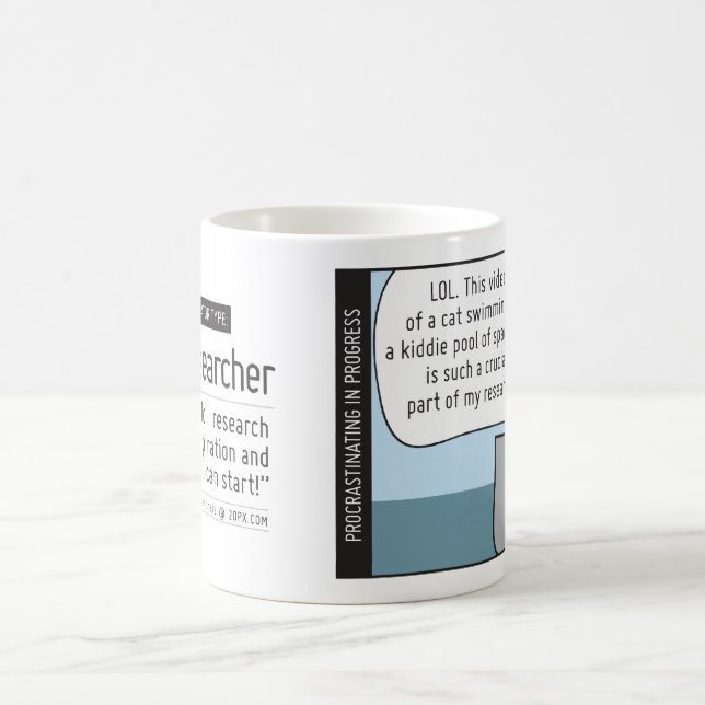 Mug Procrastinator's Cup : Le chercheur (Centre)