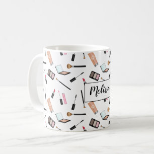 Mug Produits de Maquillage Motif Avec Nom Personnalisé