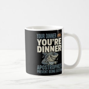 Mug Prof de anglais requin grammaire drôle ponctuation
