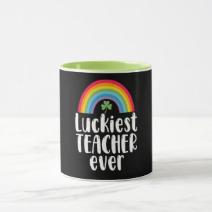 Mug Prof le plus chanceux jamais École Cadeau St Patri