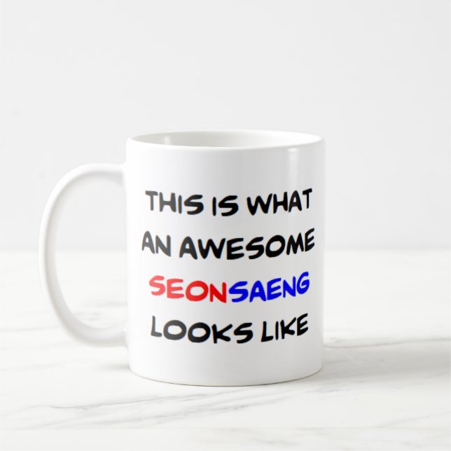 Mug professeur coréen seonsaeng, génial (Gauche)
