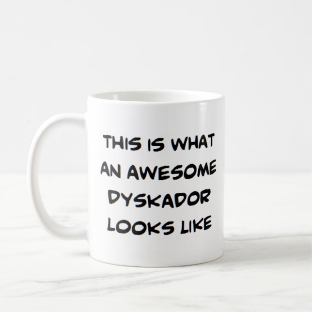 Mug professeur cornique dyskador, génial (Gauche)