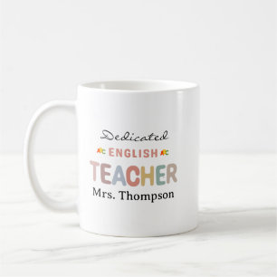 Mug Professeur d'Anglais Dédié Nom Personnalisé