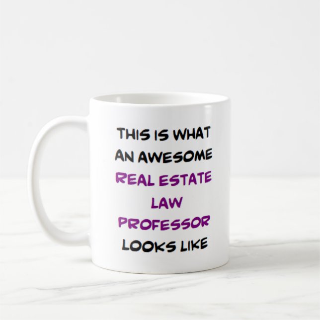 Mug professeur de droit immobilier, génial (Gauche)