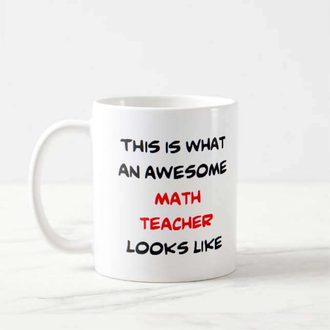 Mug professeur de maths, génial (Gauche)