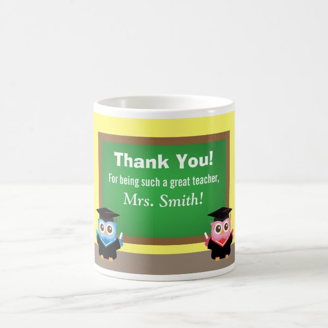 Mug Professeur de Merci, adieu d'obtention du diplôme, (Centre)