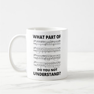 Mug Professeur de Musique Joueur de Piano Notes de Mus