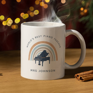 Mug Professeur de Musique Piano Arc-en-Ciel 
