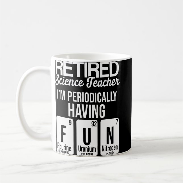 Mug Professeur de sciences à la retraite Week-end de f (Gauche)