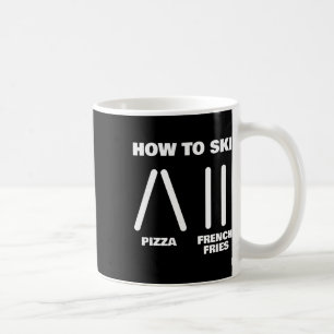 Mug Professeur de ski drôle Pizza Frites Ski Amour