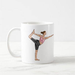 Mug Professeur de yoga Danseuse Pose Nom personnel