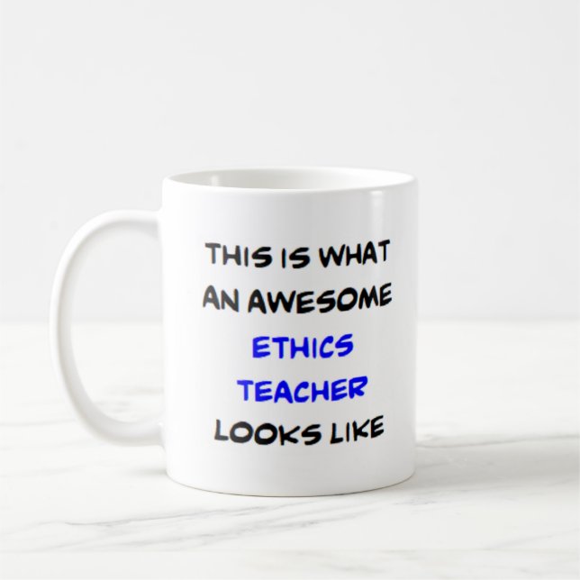 Mug professeur d'éthique, génial (Gauche)