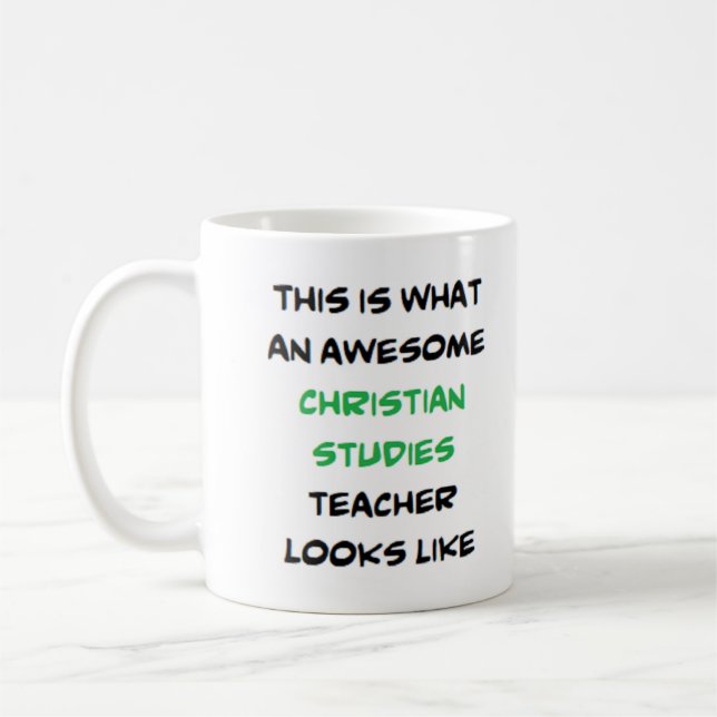 Mug professeur d'études chrétiennes, génial (Gauche)