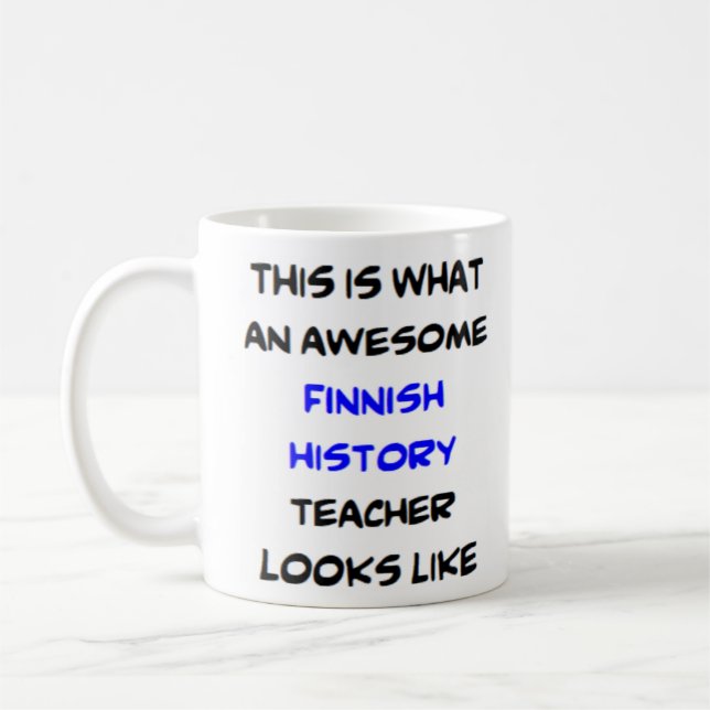 Mug professeur d'histoire finlandaise, génial (Gauche)