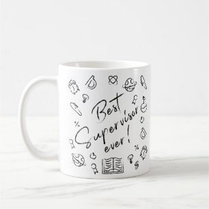Mug Professeur : Meilleur Superviseur Jamais Chalkboar
