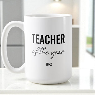 Mug Professeur Personnalisé Écriture Simple Moderne No