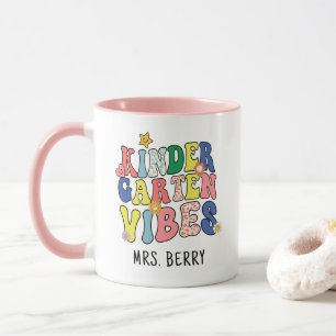Mug Professeur Retro Vibes de jardin d'enfants