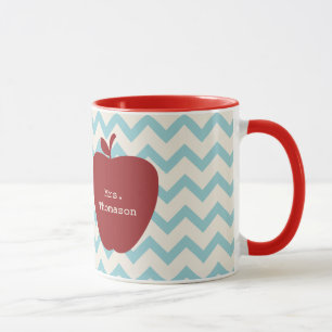 Mug Professeur rouge de Chevron Apple d'Aqua