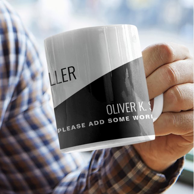 Mug Profession (photographe) mi-noir mi-blanc (Créateur téléchargé)