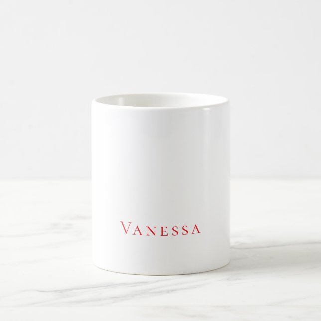Mug Professional classical font own name custom red (Centre)
