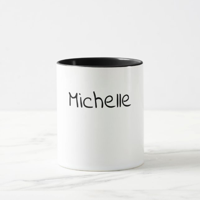 Mug Professional Modern Minimalist Plain Own Name (Centre)