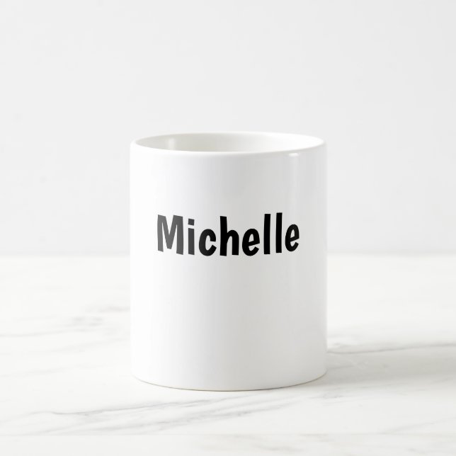 Mug Professional Modern Minimalist Plain Own Name (Centre)