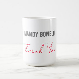 Mug Professionnel élégant moderne minimaliste merci