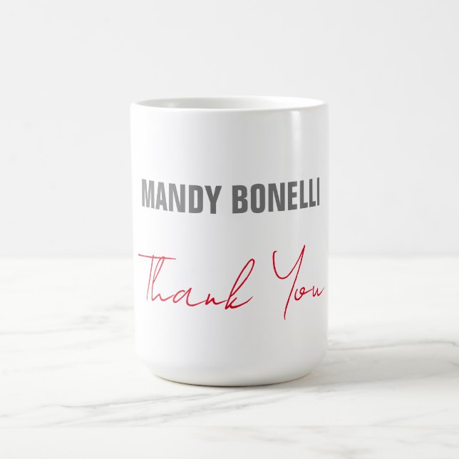 Mug Professionnel élégant moderne minimaliste merci (Centre)