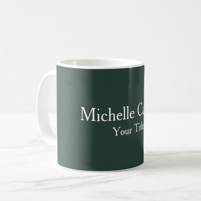 Mug Professionnel minimaliste classique unique (Devant gauche)