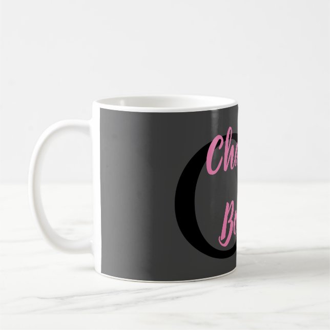 Mug Professionnel Moderne Monogramme Nom Minimaliste (Gauche)