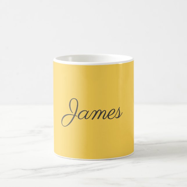 Mug Professionnel Moderne Simple Plain manuscrit (Centre)