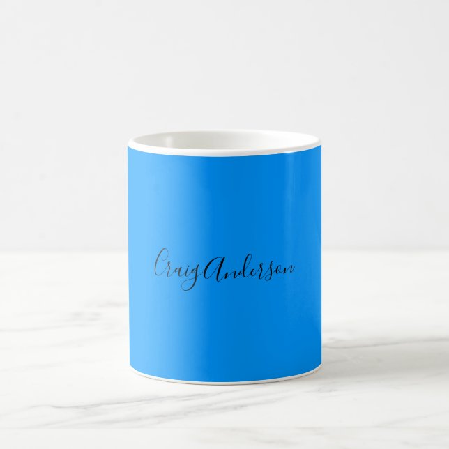 Mug Professionnel Plain Moderne Élégant Bleu Clair Chi (Centre)