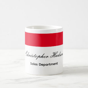 Mug Professionnel Simple Rouge Blanc