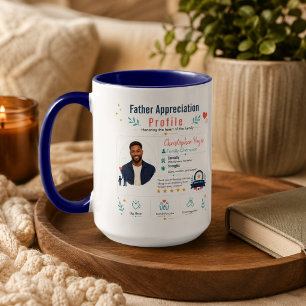 Mug Profil de famille coloré pour l'appréciation du pè