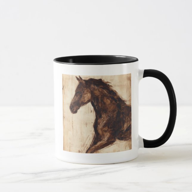 Mug Profil du cheval sauvage Brown (Droite)