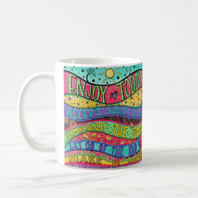 Mug Profitez des citations colorées d'aujourd'hui (Gauche)