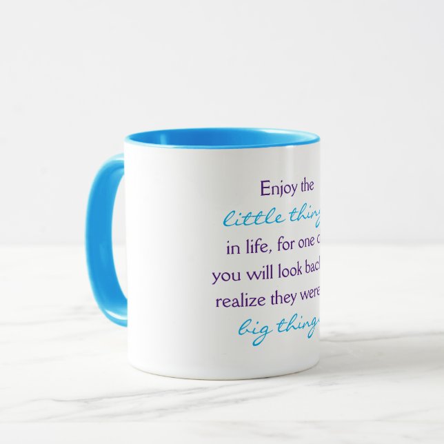Mug Profitez des petites choses dans la citation de la (Devant gauche)