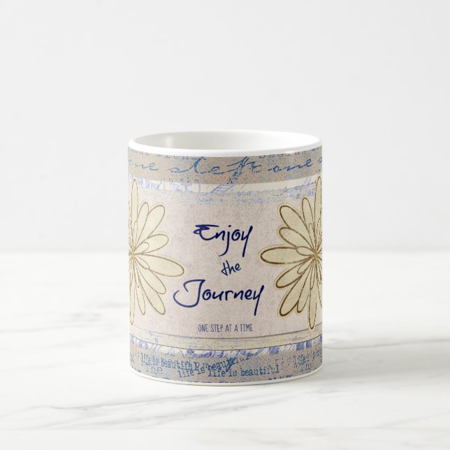 Mug Profitez du voyage; une étape à la fois devis (Centre)
