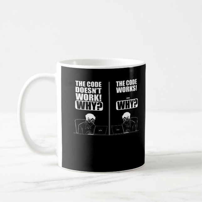 Mug Programmateur amusant pour le Coding de l'ingénieu (Gauche)