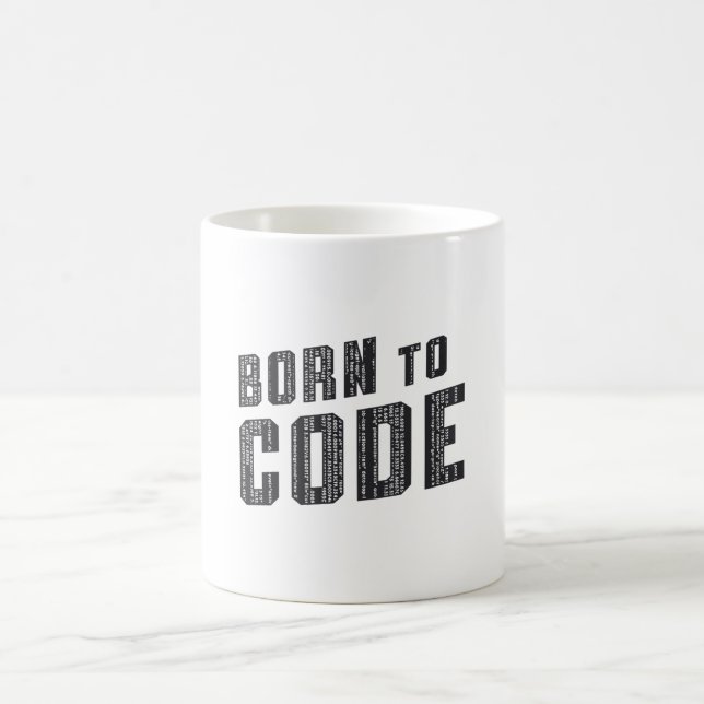 Mug Programmeur ICD de code médical born to code (Centre)